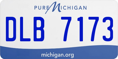 MI license plate DLB7173