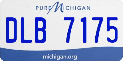 MI license plate DLB7175