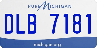 MI license plate DLB7181