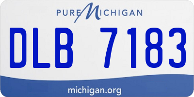 MI license plate DLB7183