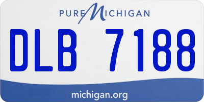 MI license plate DLB7188