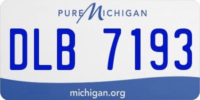 MI license plate DLB7193