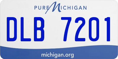MI license plate DLB7201
