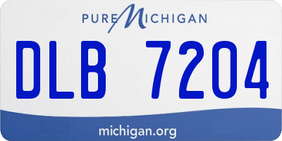 MI license plate DLB7204