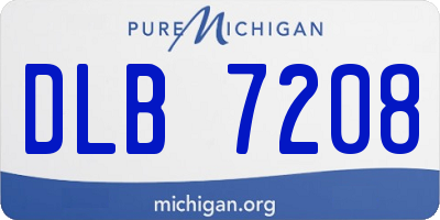 MI license plate DLB7208