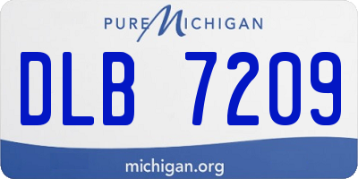 MI license plate DLB7209