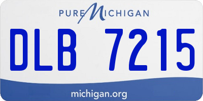 MI license plate DLB7215