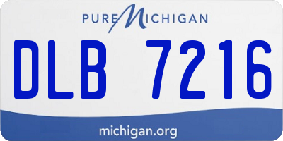 MI license plate DLB7216