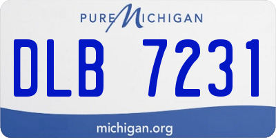 MI license plate DLB7231