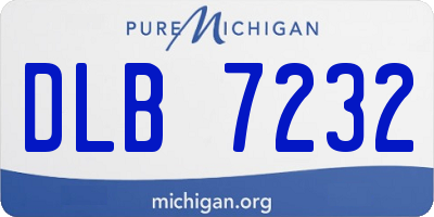 MI license plate DLB7232