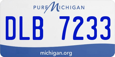 MI license plate DLB7233