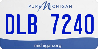 MI license plate DLB7240