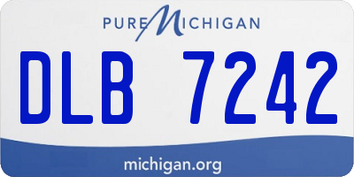 MI license plate DLB7242