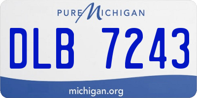 MI license plate DLB7243