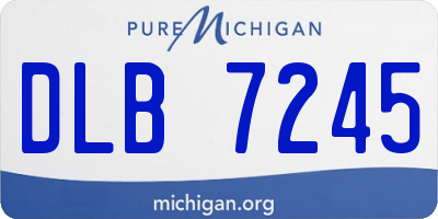 MI license plate DLB7245