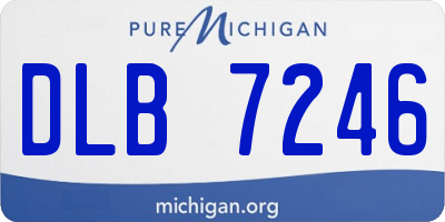 MI license plate DLB7246