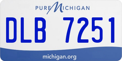 MI license plate DLB7251