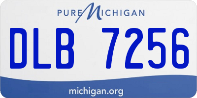 MI license plate DLB7256