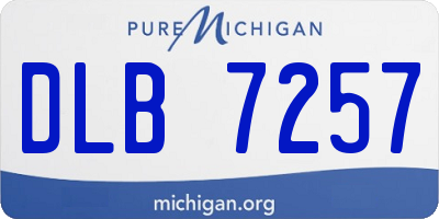 MI license plate DLB7257