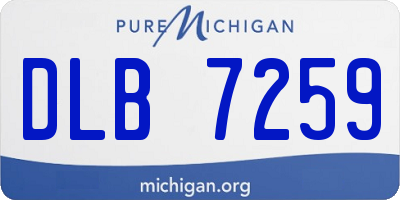 MI license plate DLB7259