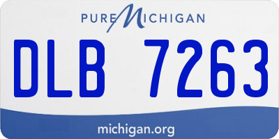 MI license plate DLB7263