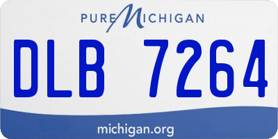 MI license plate DLB7264