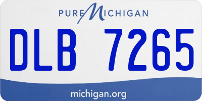 MI license plate DLB7265