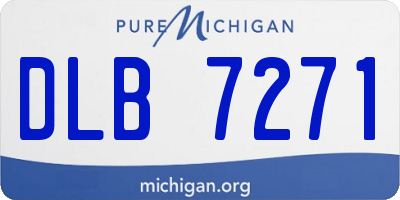 MI license plate DLB7271