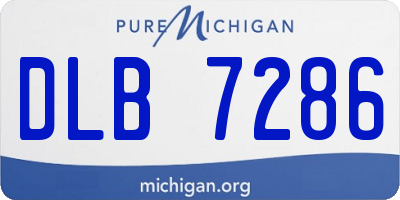 MI license plate DLB7286