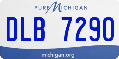 MI license plate DLB7290