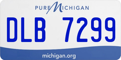 MI license plate DLB7299