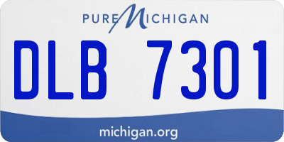MI license plate DLB7301
