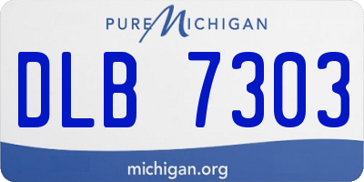 MI license plate DLB7303