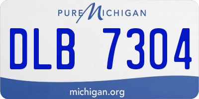 MI license plate DLB7304