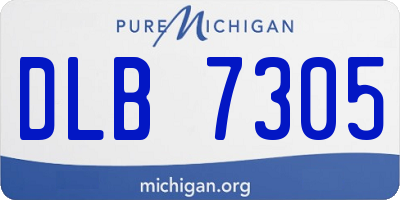 MI license plate DLB7305