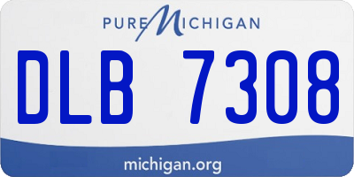 MI license plate DLB7308