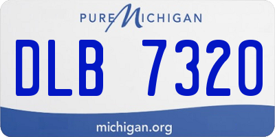 MI license plate DLB7320