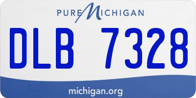 MI license plate DLB7328