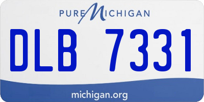 MI license plate DLB7331