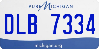 MI license plate DLB7334