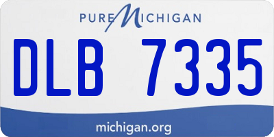 MI license plate DLB7335