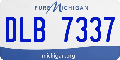 MI license plate DLB7337