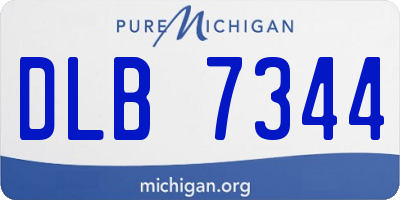 MI license plate DLB7344