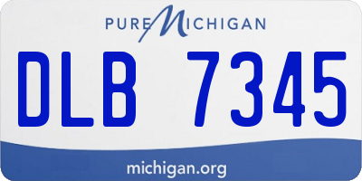 MI license plate DLB7345