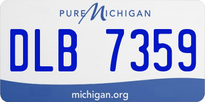 MI license plate DLB7359