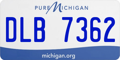 MI license plate DLB7362