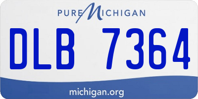 MI license plate DLB7364