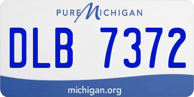 MI license plate DLB7372