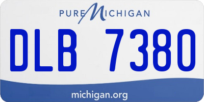 MI license plate DLB7380