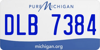 MI license plate DLB7384